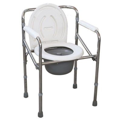 Cadeira idosa moldando do toalete dos produtos do sopro de aço inoxidável com braços plásticos